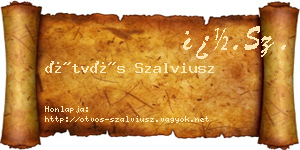 Ötvös Szalviusz névjegykártya